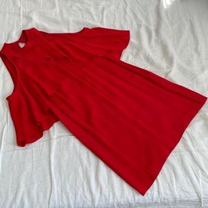 Chic red cocktail dress from Zara